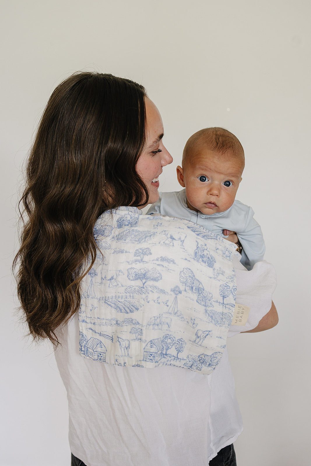 Farm Toile Muslin Burp Cloth