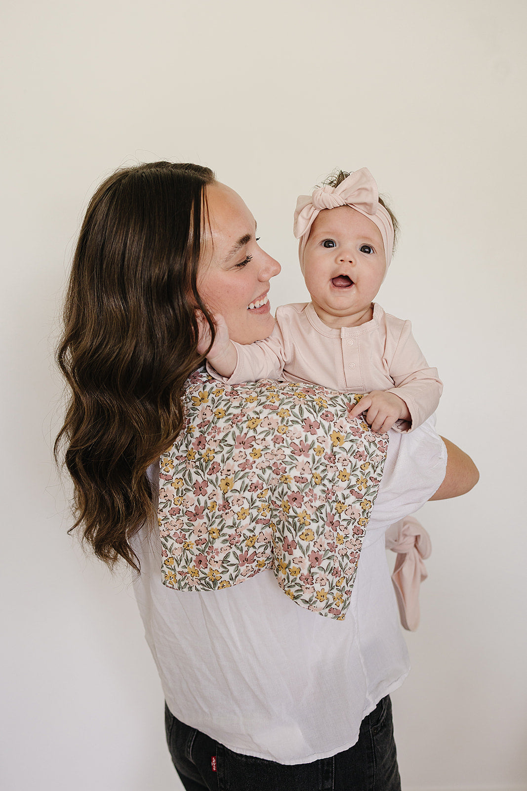 Sunny Petals Muslin Burp Cloth