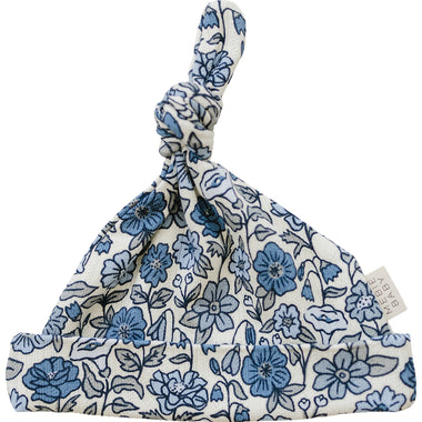 Bluebell Pointelle Bamboo Newborn Knot Hat