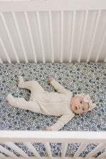 Bluebell Pointelle Bamboo Stretch Crib Sheet