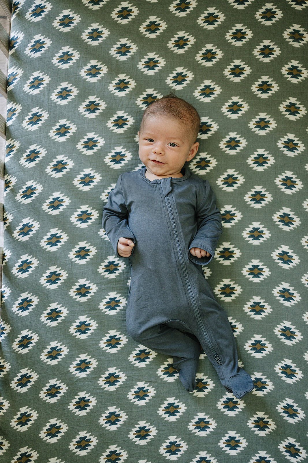 Southwest Aztec Muslin Crib Sheet