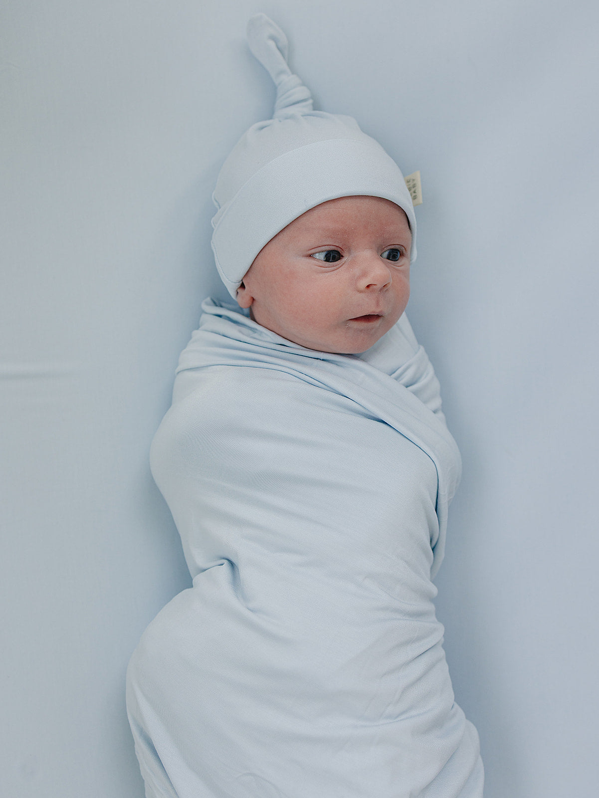 Baby Blue Bamboo Stretch Crib Sheet