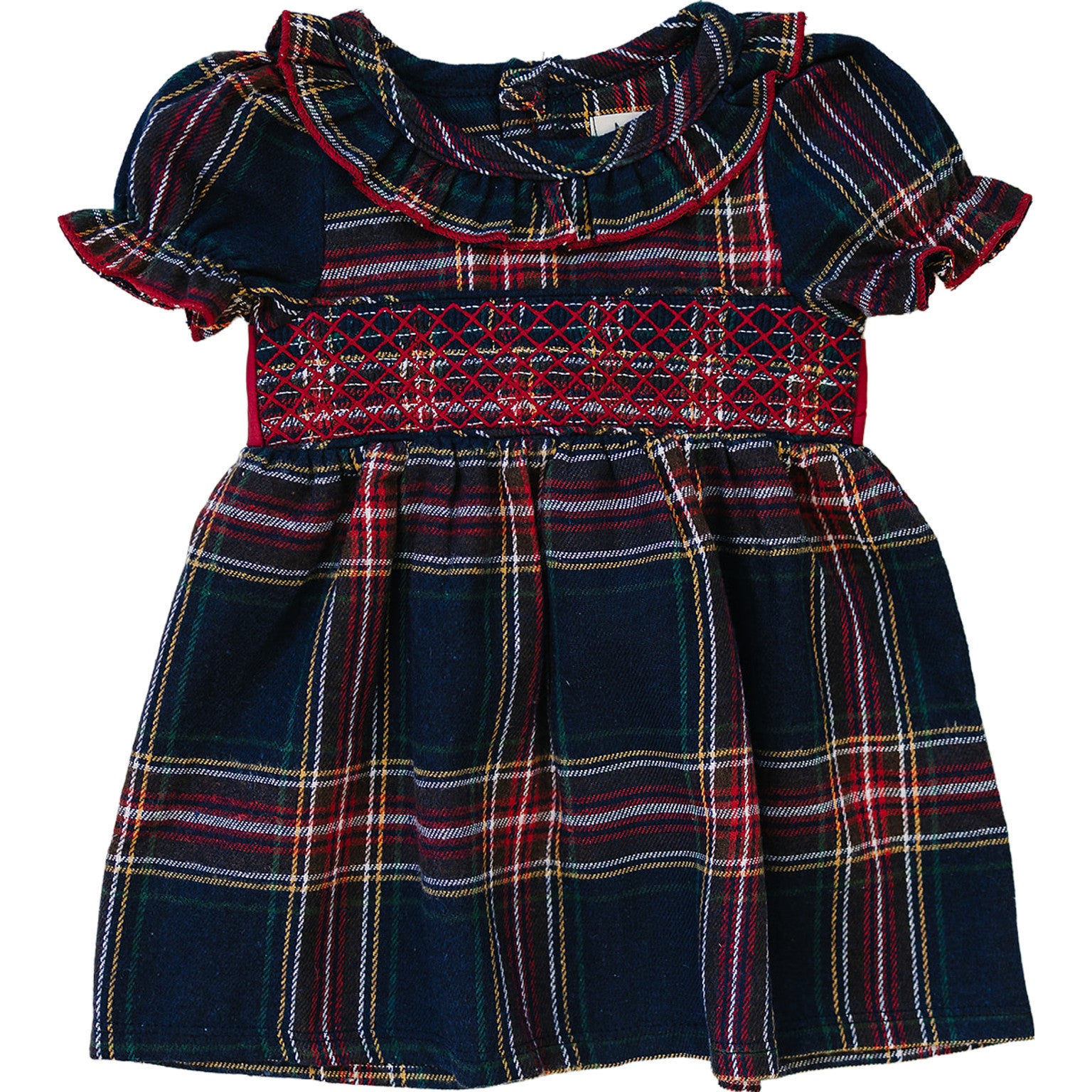 Christmas Plaid Smocked Dress 0-3 Christmas Plaid Smocked Dress 0-3