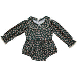 Olive Bloom Bubble Romper
