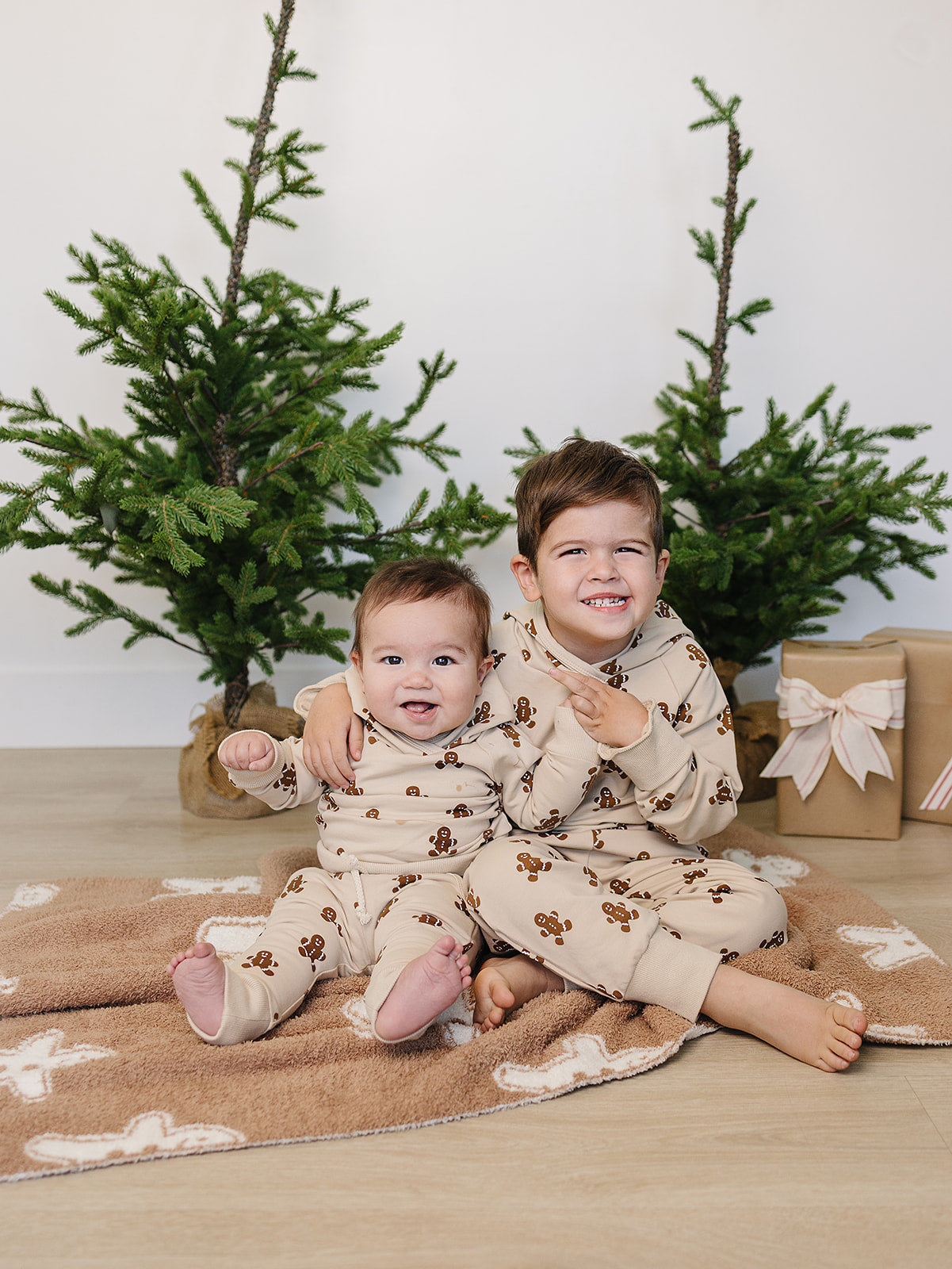 Gingerbread Hooded French Terry Set