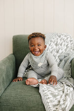 Green Stripes Classic Muslin Bib