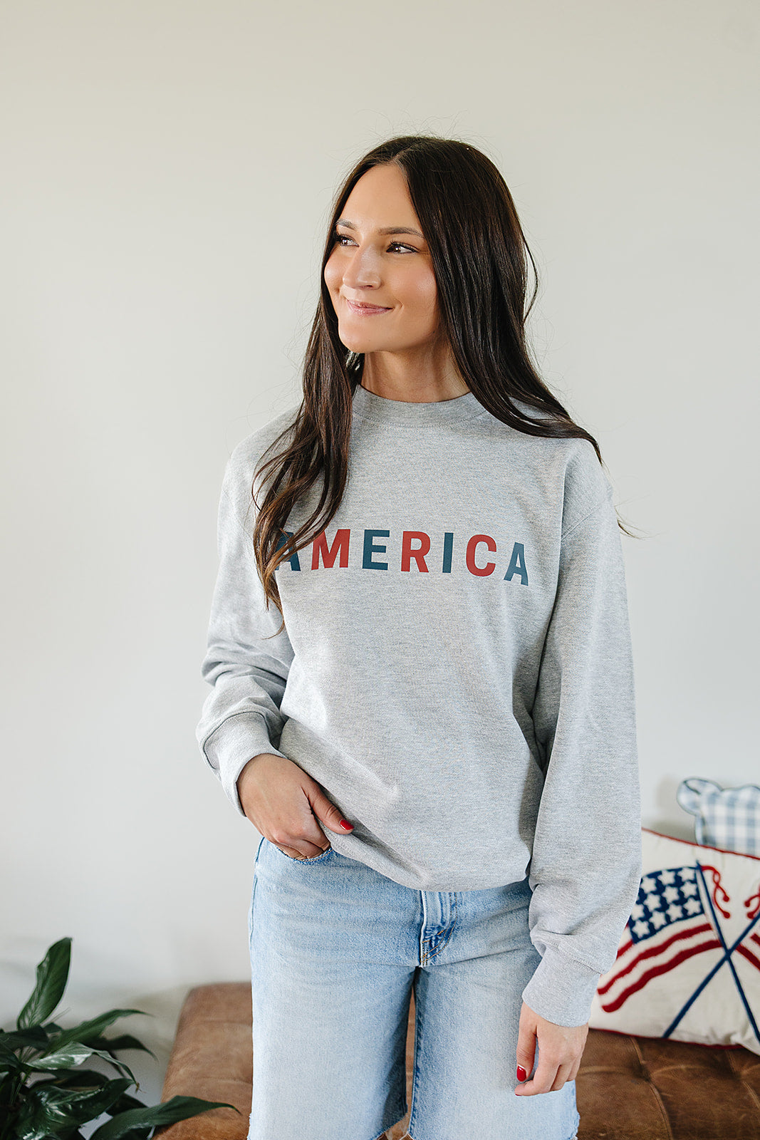 Adult Patriotic Graphic Crewneck