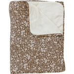 Brown Floral Bamboo Fleece Quilt
