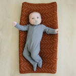 Rust Mudcloth Muslin Changing Pad Cover