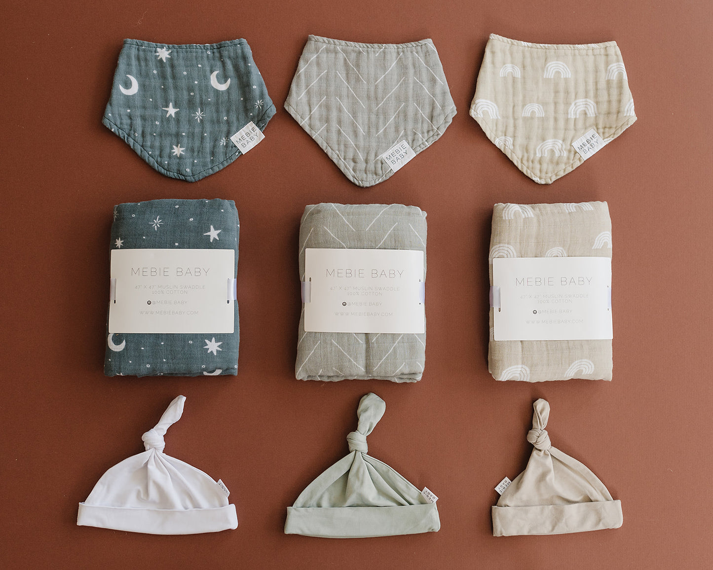 Sand Rainbow Muslin Bib