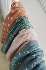 Mebie Baby Gender Neutral Infant Muslin quilt its 100% cotton. Looks great in any nursery.