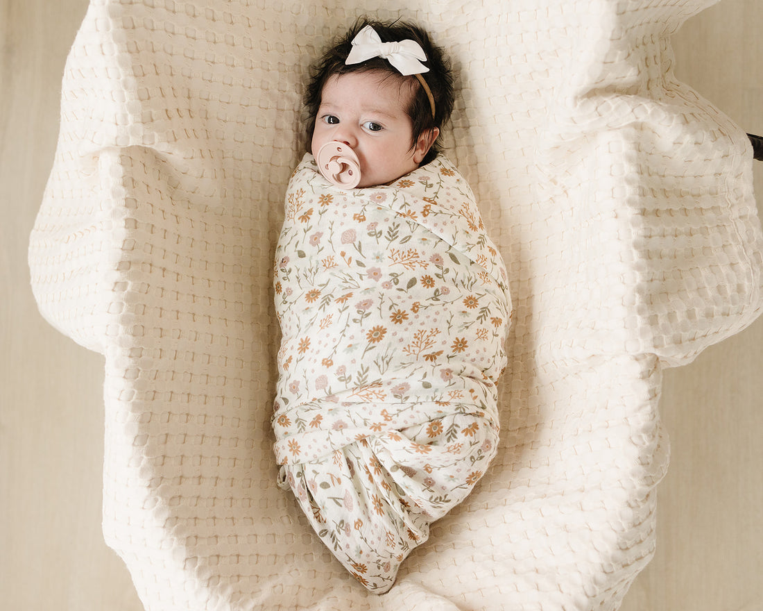 Mebie Baby Muslin Swaddles + a How To Swaddle Guide