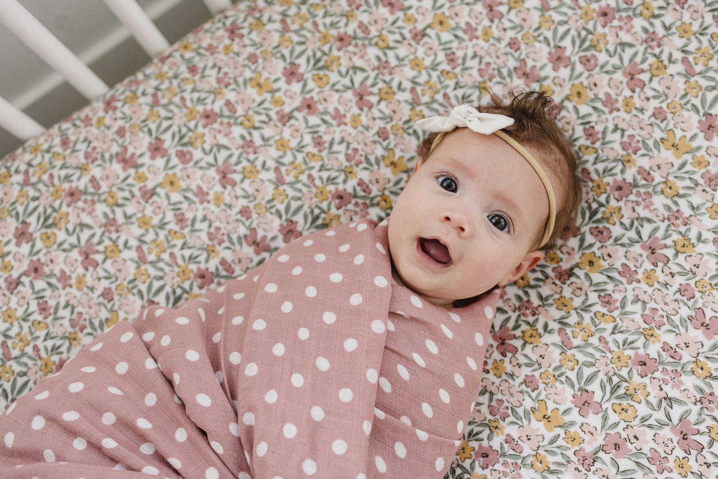 Sunny Petals Muslin Crib Sheet