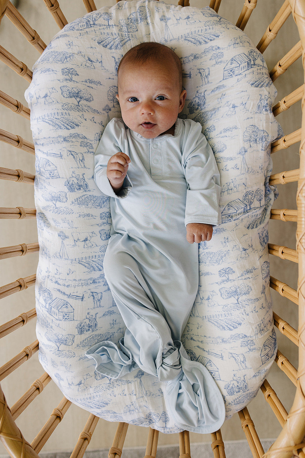 Baby Blue Bamboo Knot Gown