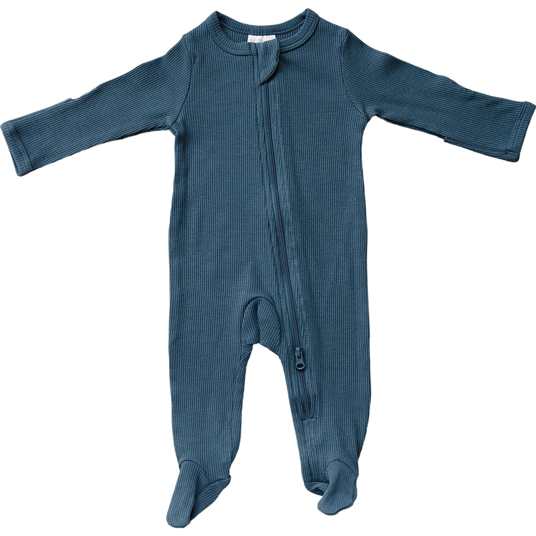 Navy Organic Cotton Ribbed Zipper – Mebie Baby