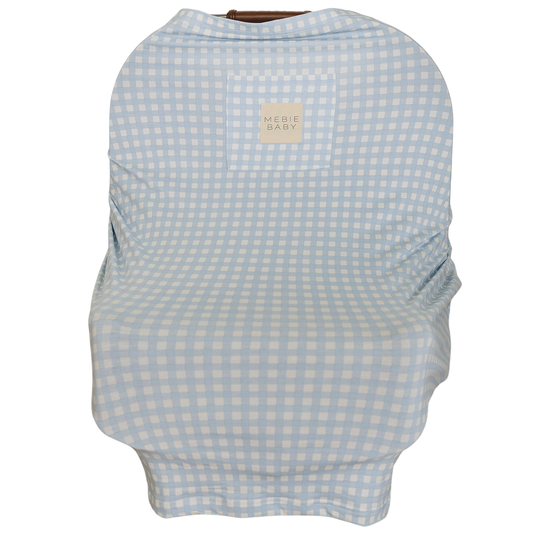 Blue Gingham Bamboo Multi-Use Cover