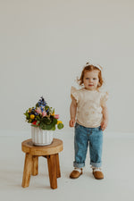 Floral Framed Ruffle Tee