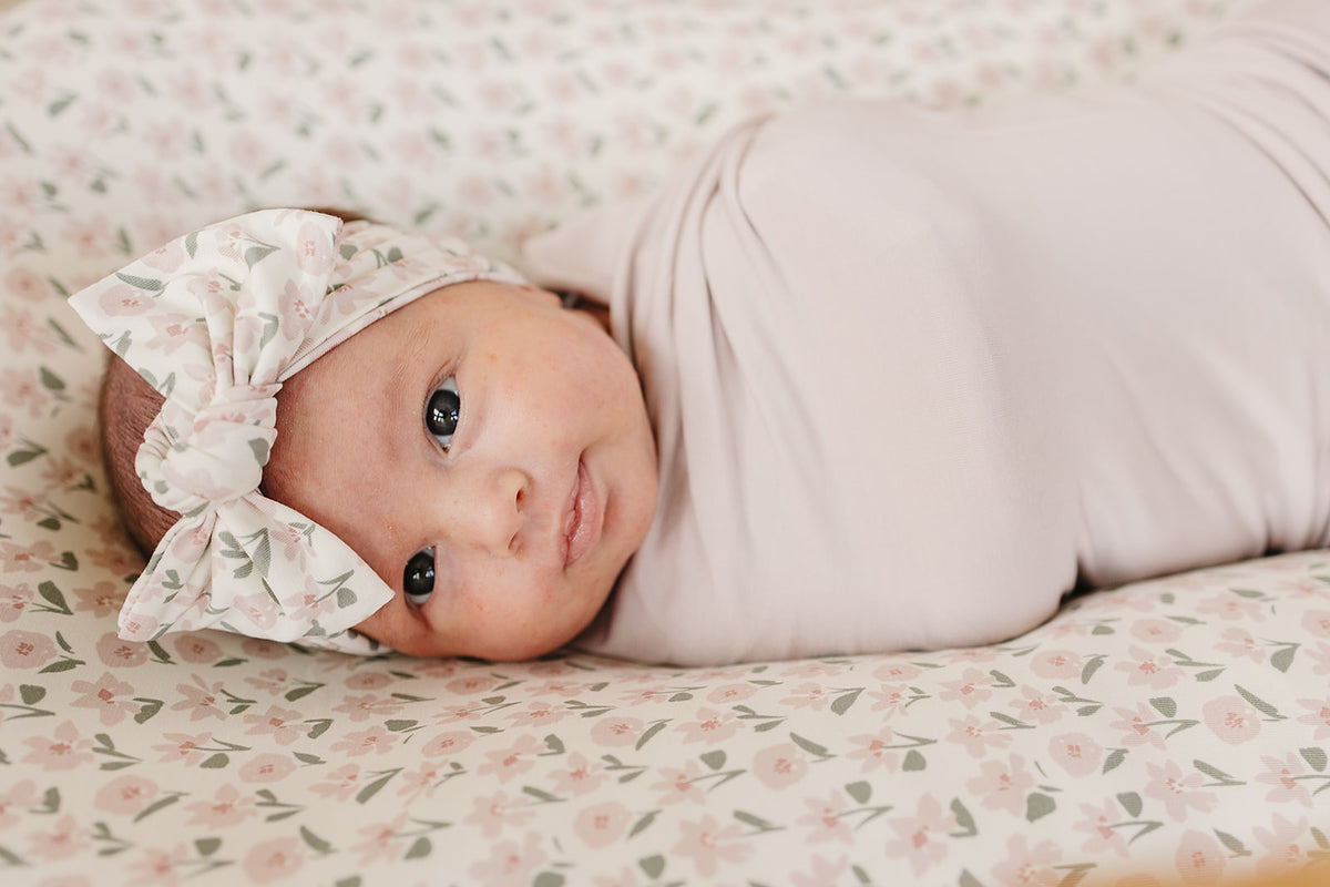 Pink Petal Bamboo Stretch Swaddle