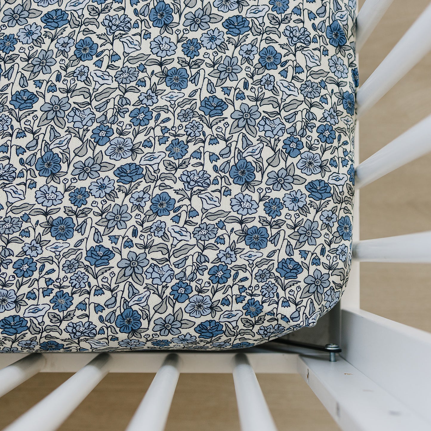 Bluebell Pointelle Bamboo Stretch Crib Sheet
