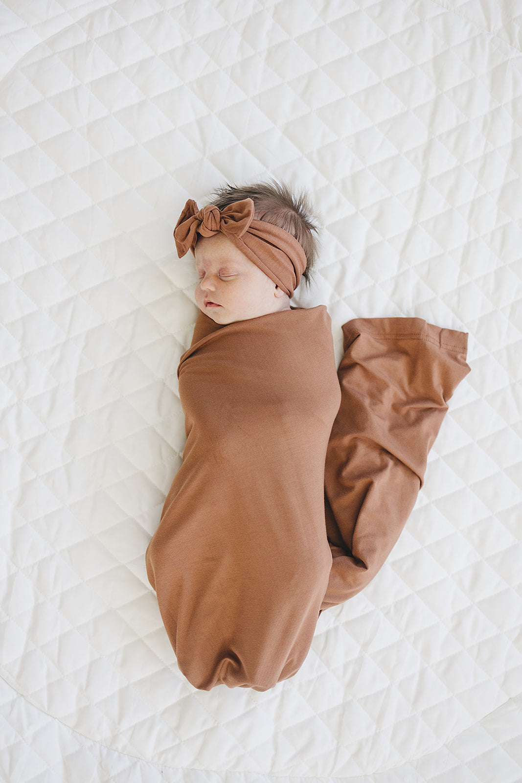 Mebie Baby Rust Bamboo Stretch Swaddle