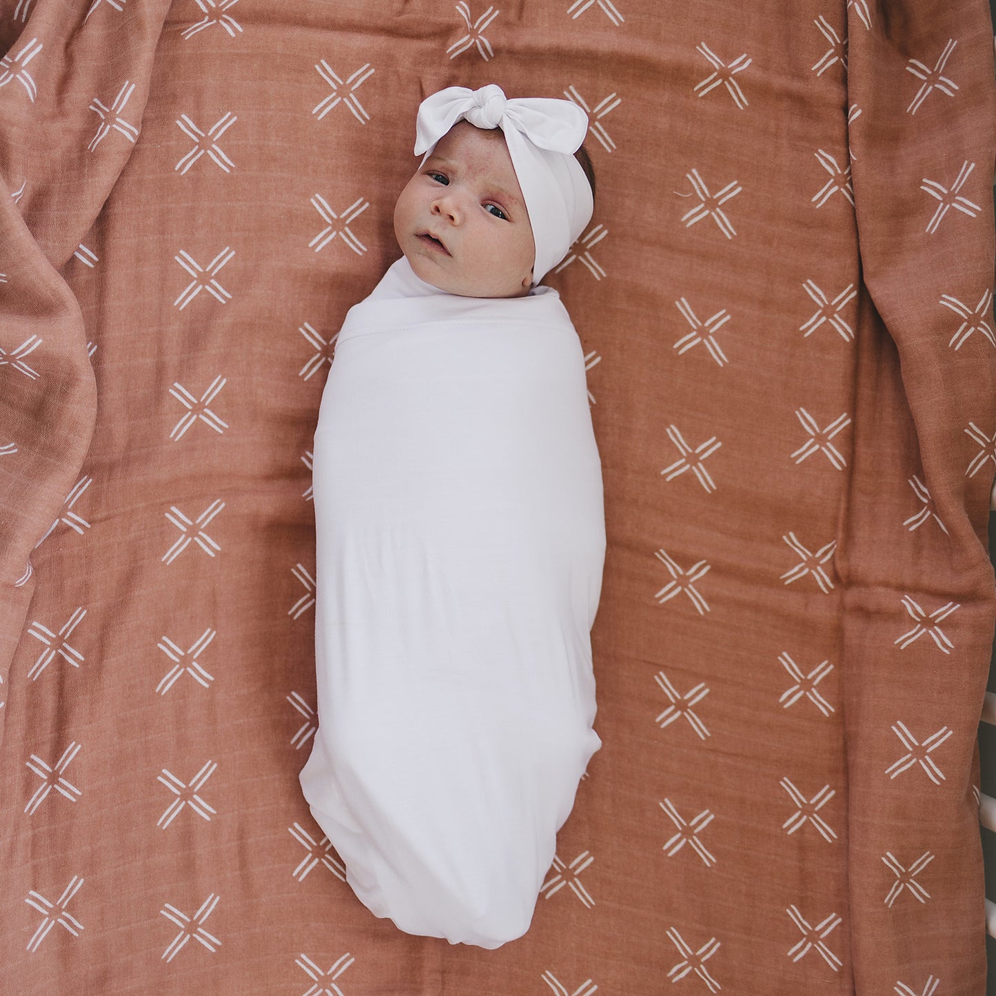 White Bamboo Stretch Swaddle