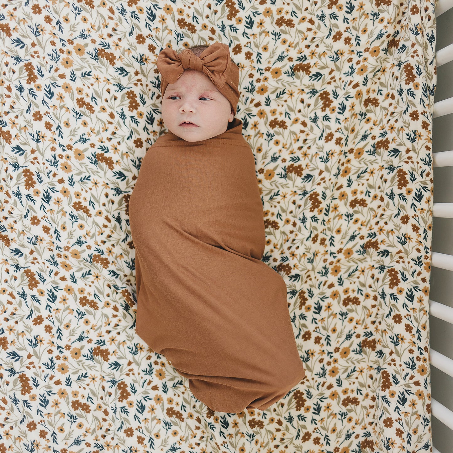 Mebie Baby Rust Bamboo Stretch Swaddle