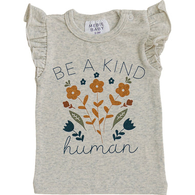 Be A Kind Human Ruffle Tee