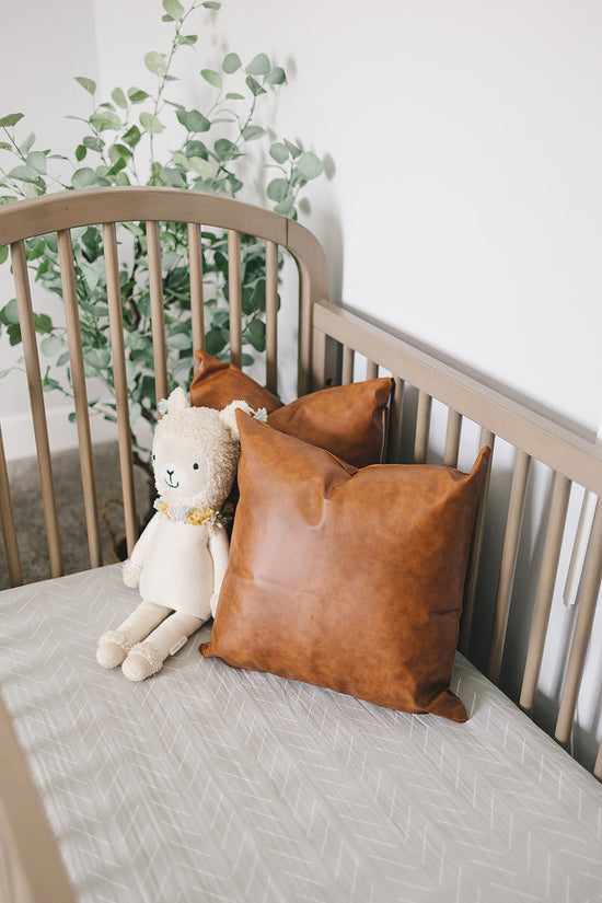 Desert Sage Muslin Crib Sheet Mebie Baby