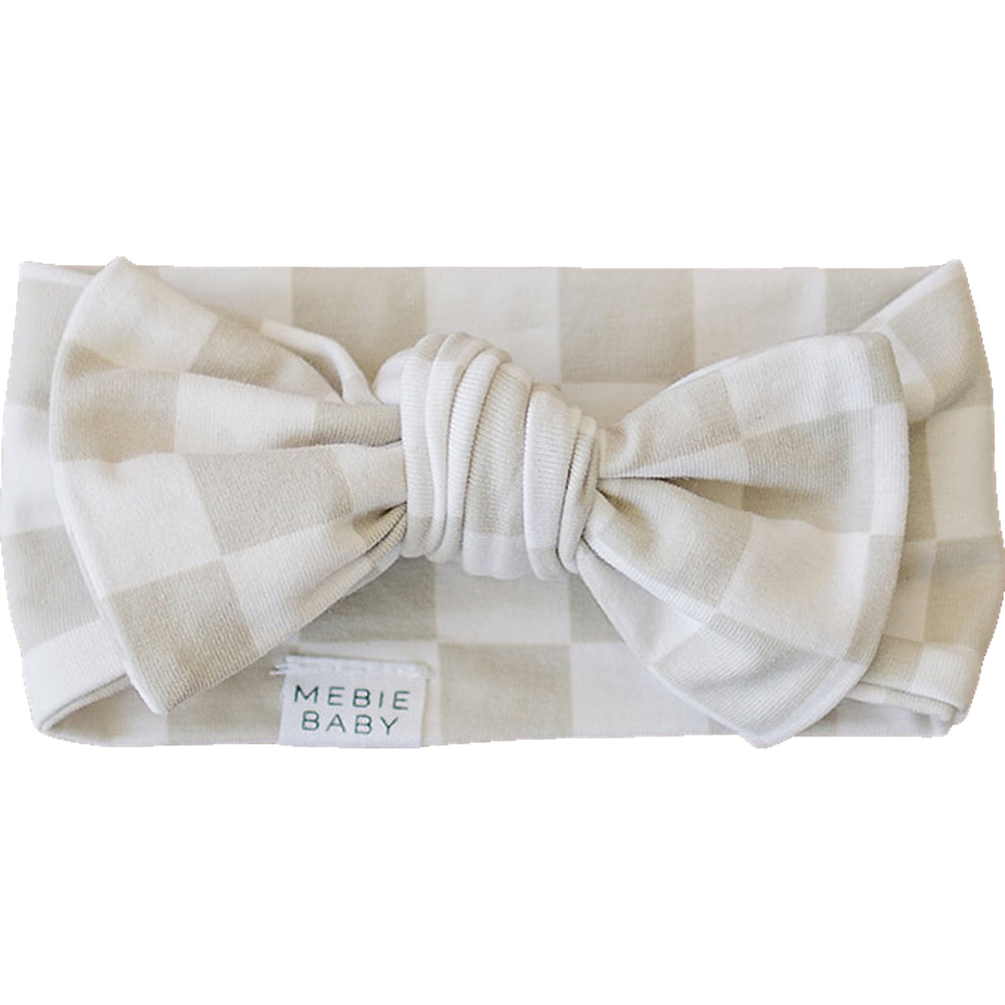 Taupe Checkered Head Wrap