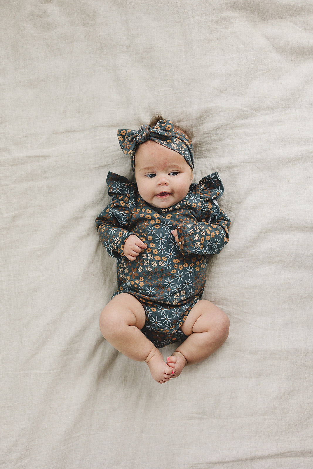 Navy Floral Head Wrap