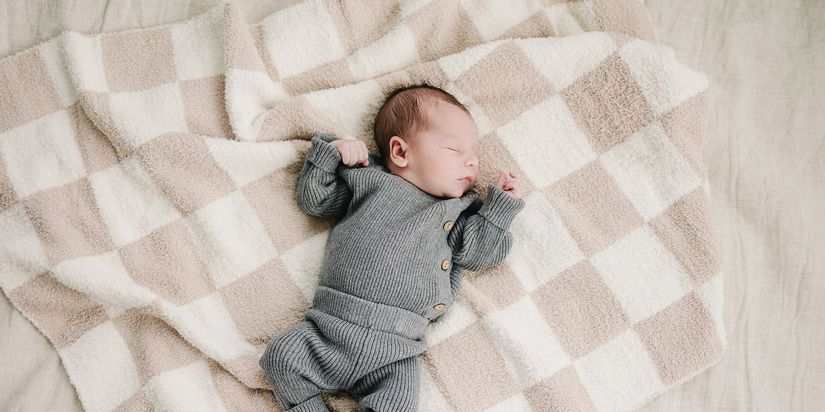 Charcoal Ribbed Knit Layette Set Mebie Baby