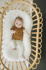 Mustard Organic Cotton Ribbed Snap Bodysuit