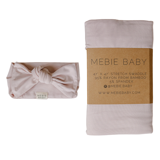 Baby Pink Bamboo Head Wrap Set