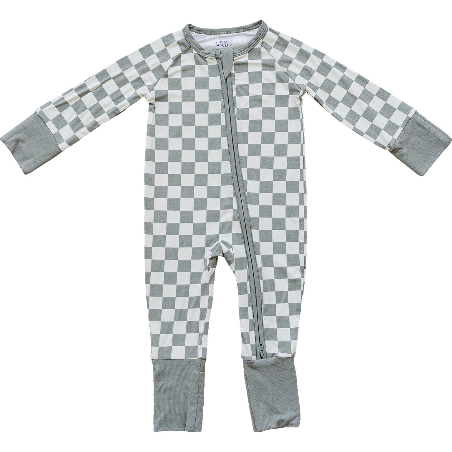 最高品質の Light Green Checkered Bamboo Zipper 小物