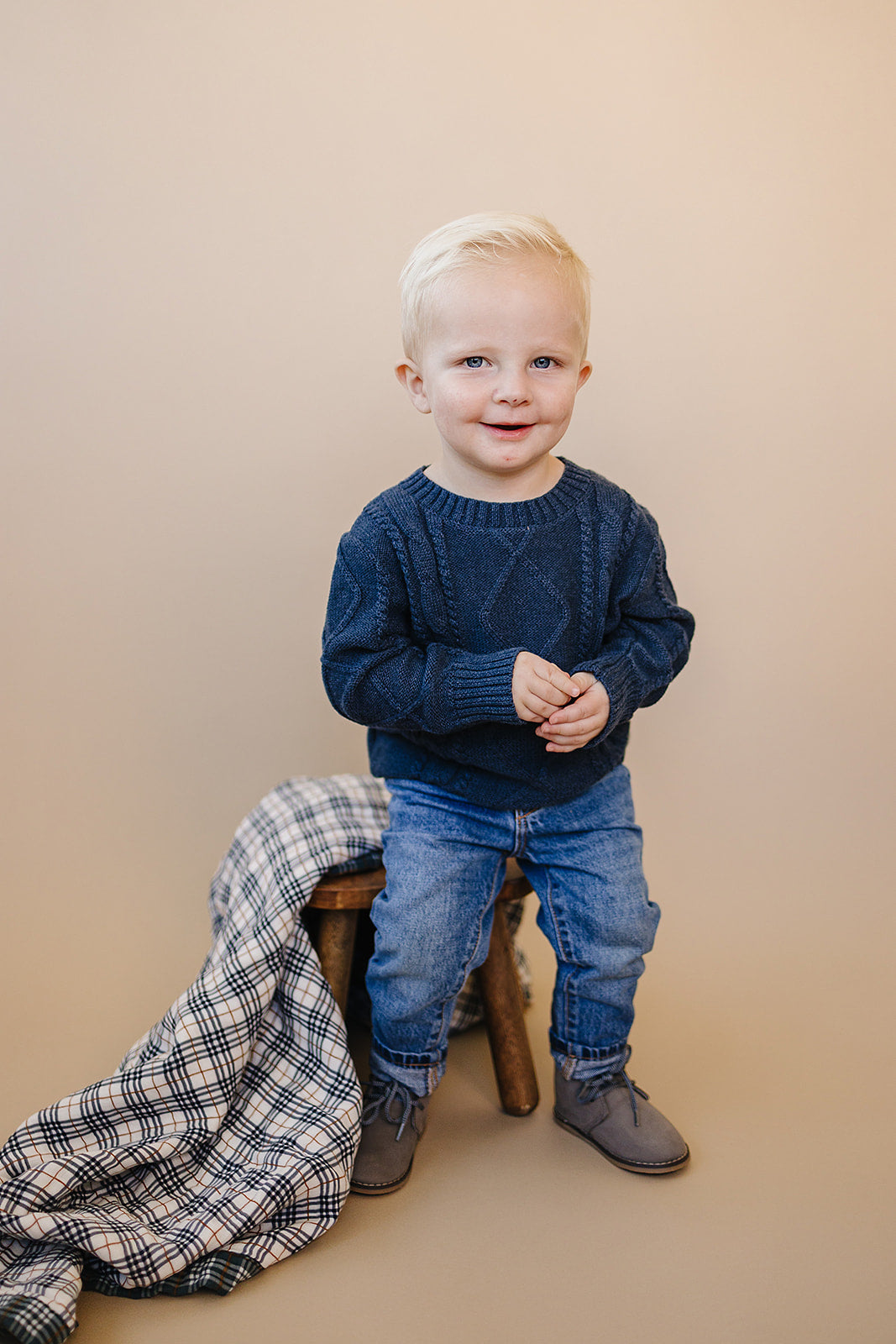 Navy Cable Knit Sweater – Mebie Baby