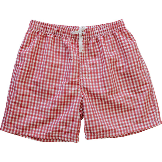 Gingham Adult Men's Swim Shorts
