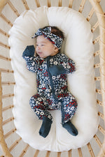 Americana Floral Ribbed Bamboo Zipper
