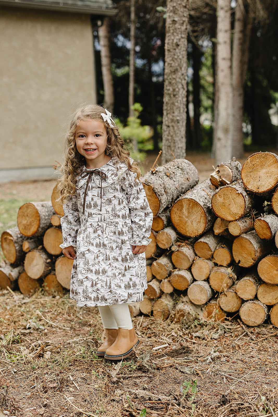 Brown Toile Dress 6-12 Brown Toile Dress 6-12