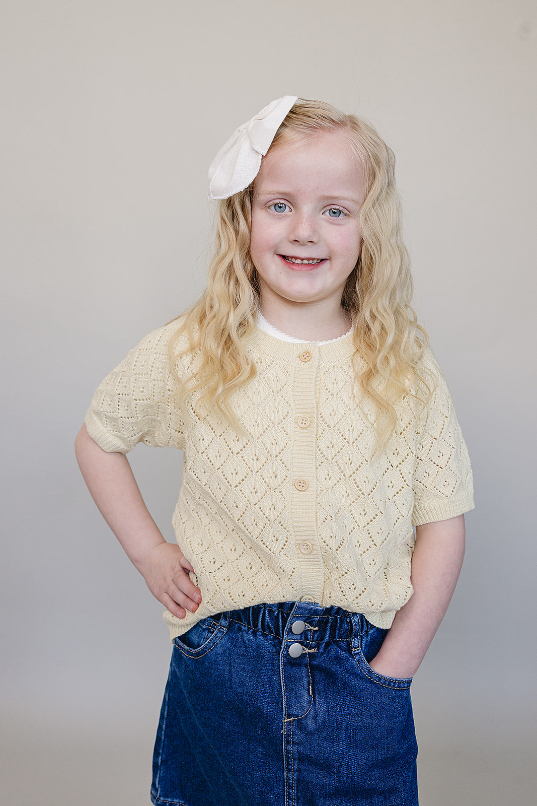 Yellow Knit Cardigan