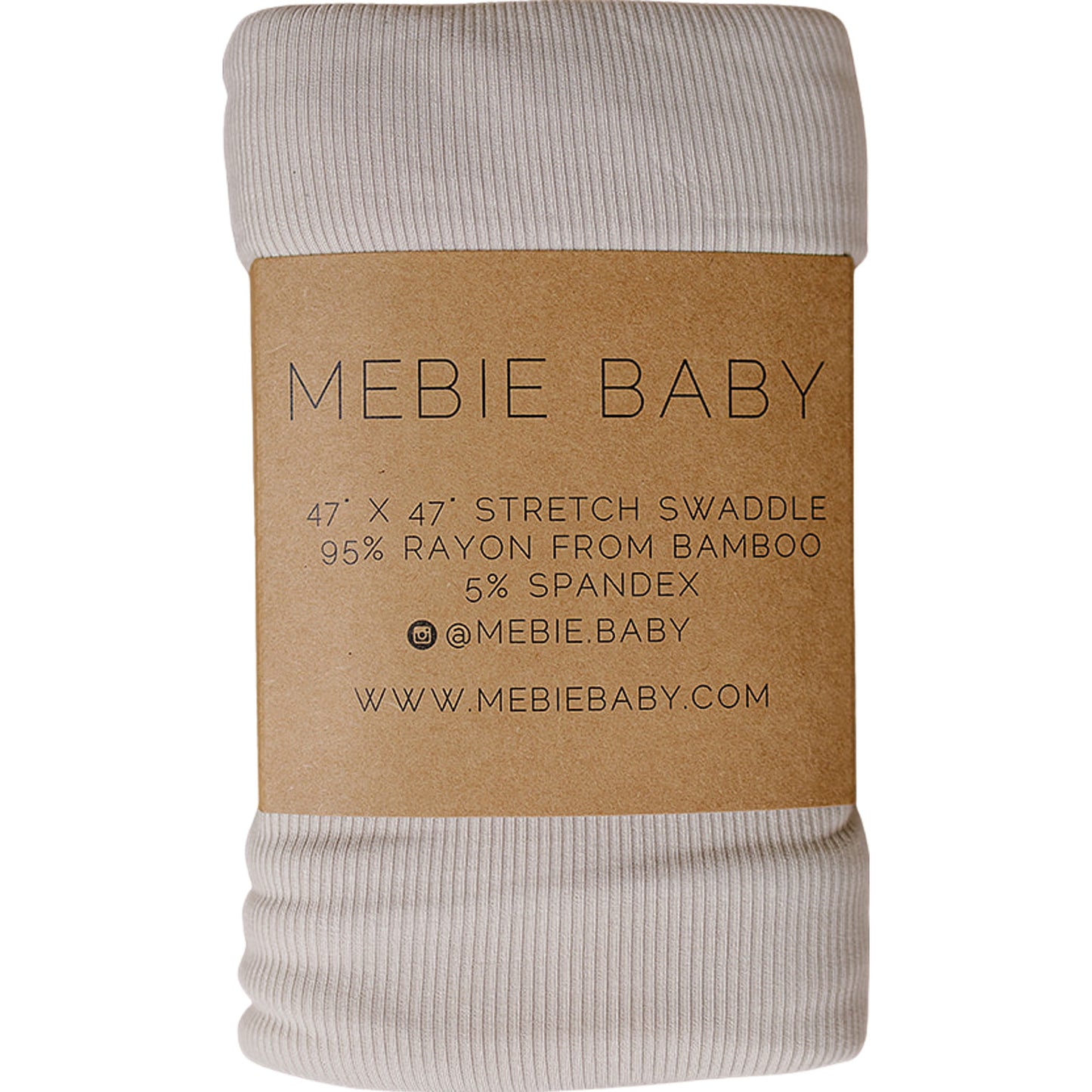 Taupe Ribbed Bamboo Stretch Swaddle