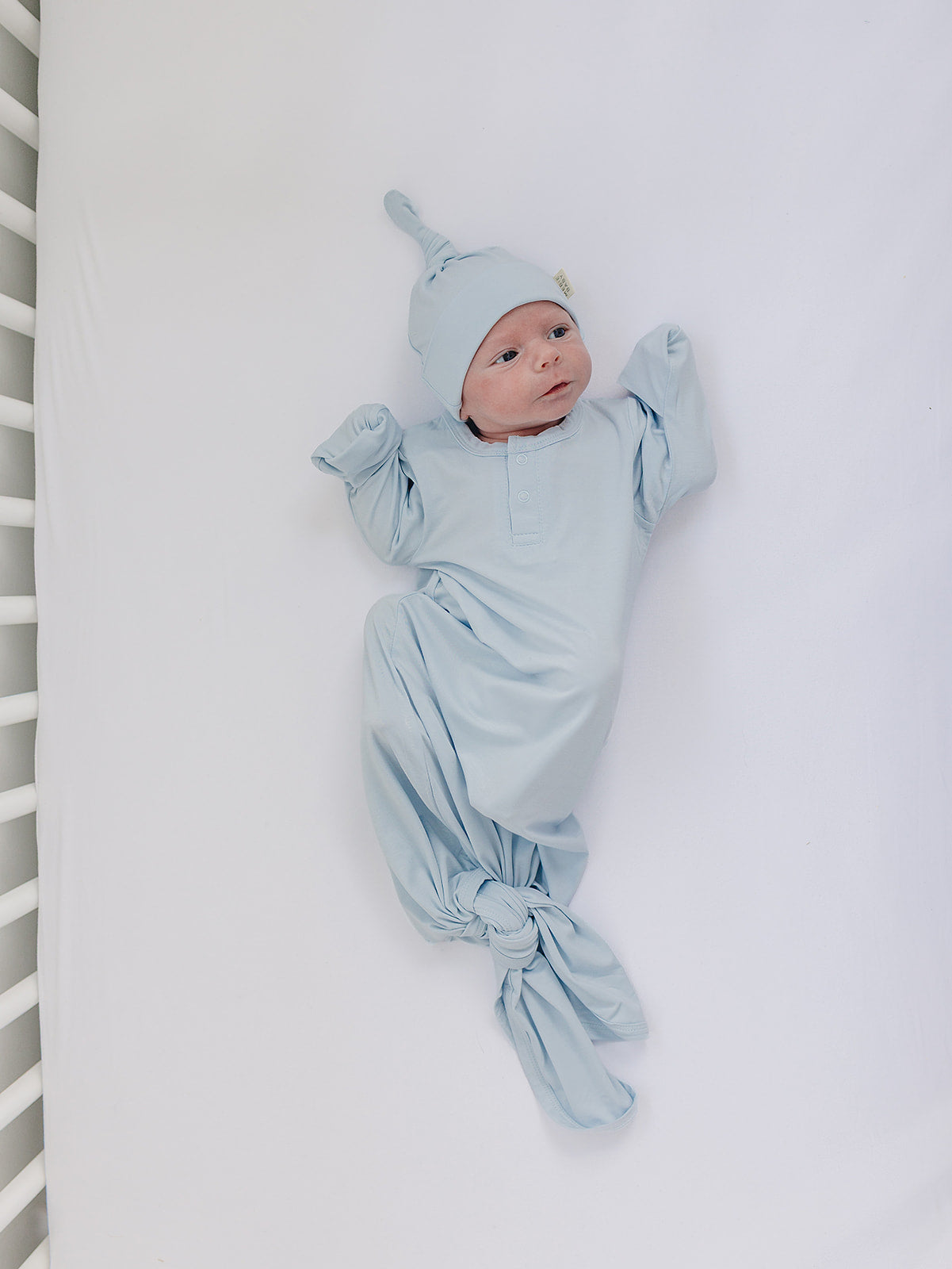 Baby Blue Bamboo Newborn Knot Hat