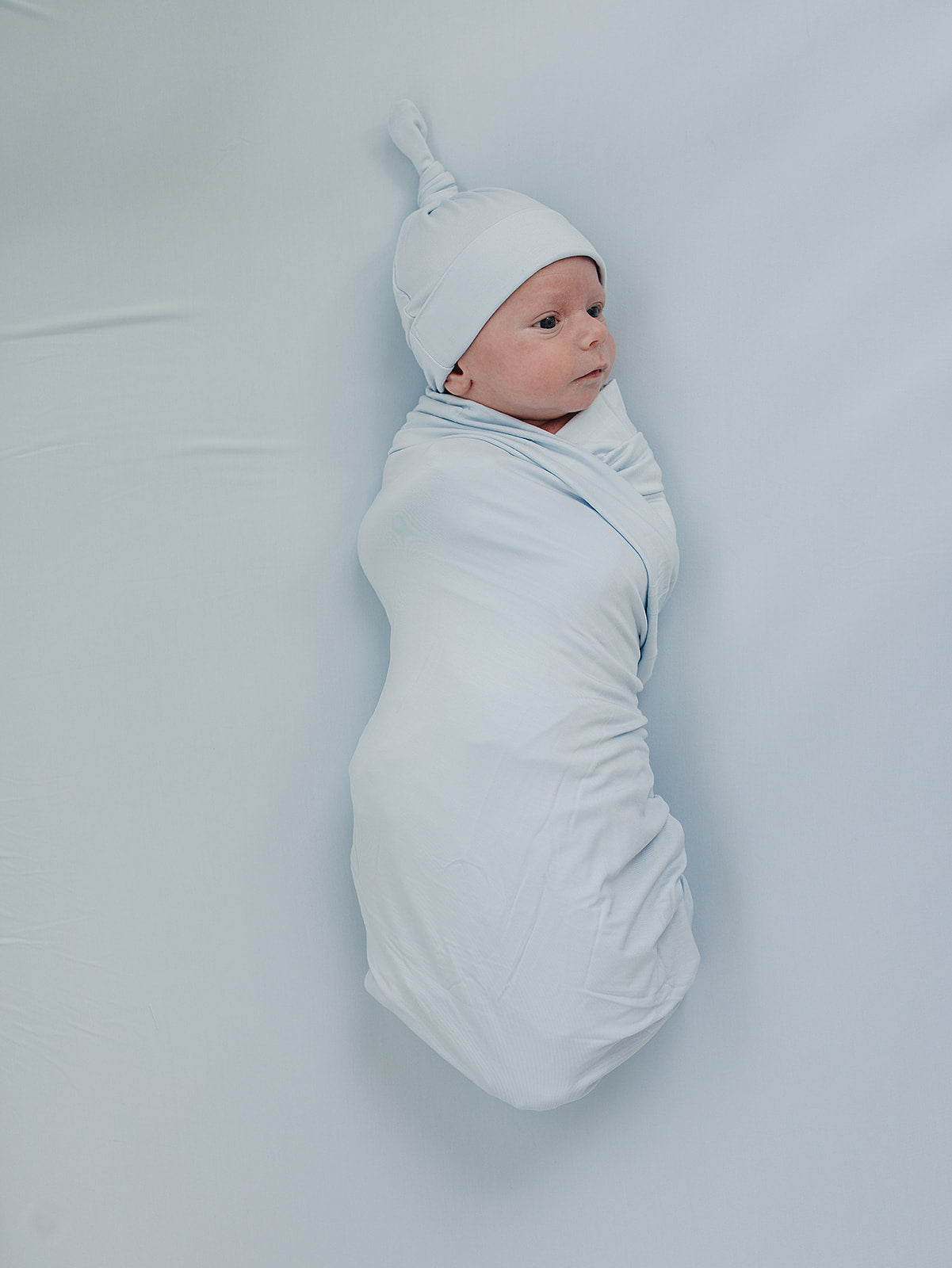 Baby Blue Bamboo Newborn Knot Hat