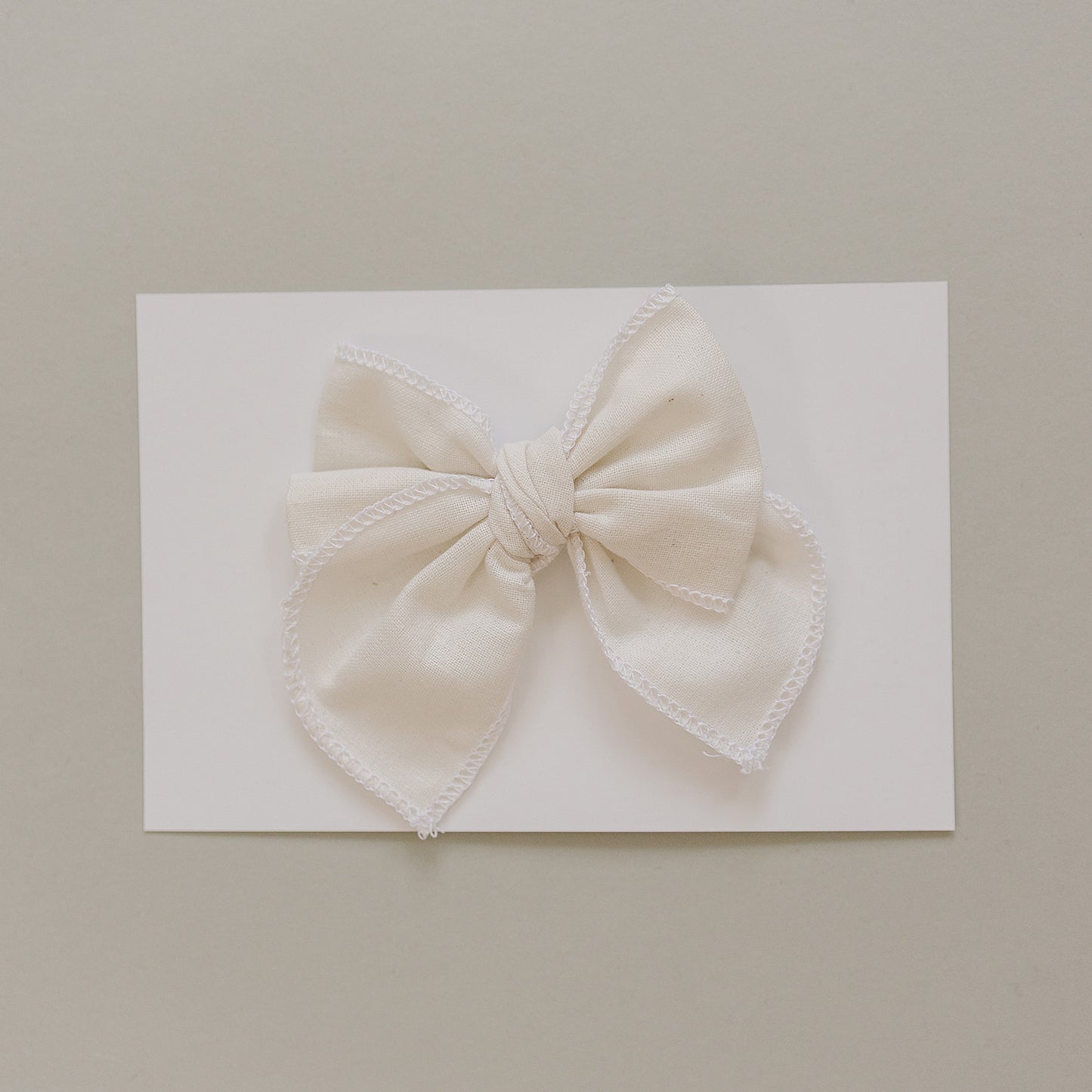 Cream Hair Bow