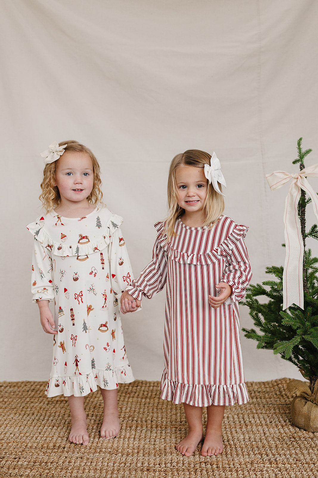 Red Stripe Bamboo Cozy Gown