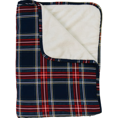Christmas Plaid Bamboo Fleece Quilt