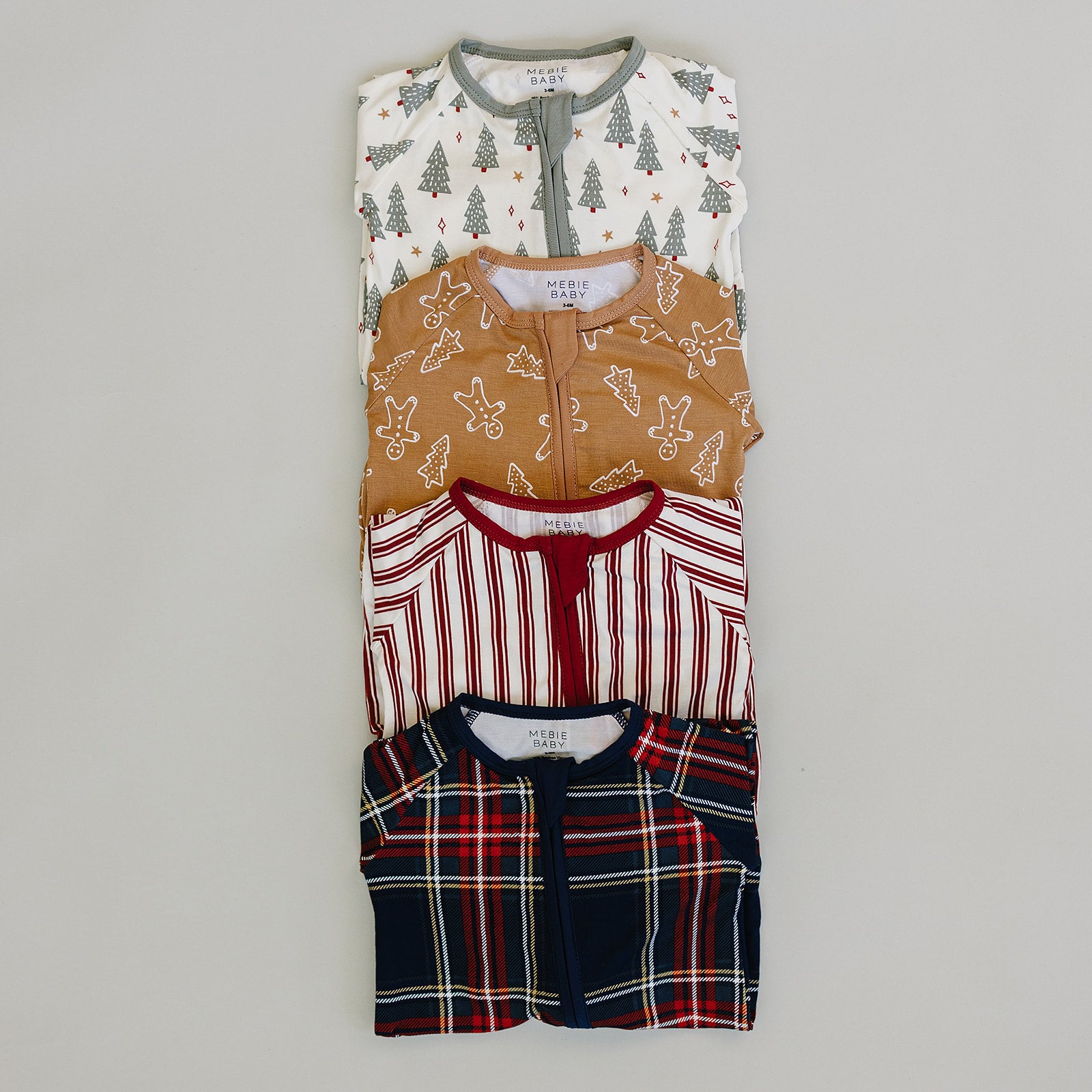 Mebie Baby Red Plaid Bamboo Zipper – Matching Family Holiday