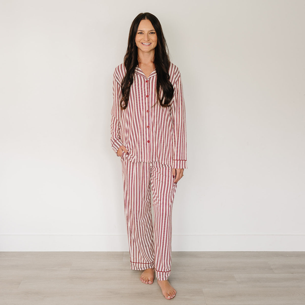 Adult Red Stripe Lounge Set