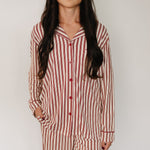 Adult Red Stripes Pajama Set