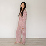 Adult Red Stripes Pajama Set