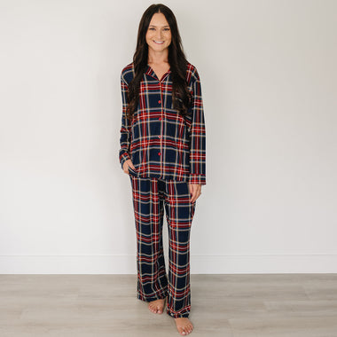 Adult Christmas Plaid Pajama Set